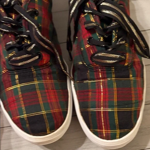 Keds Plaid Sneakers - Red, Green, and Black they are like new!!!! - Picture 8 of 9